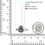 Dainty Pear Thumb Ring Statement Fashion Oxidized Solid 925 Sterling Silver