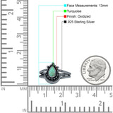 Dainty Pear Thumb Ring Statement Fashion Oxidized Solid 925 Sterling Silver