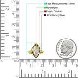 Petite Dainty Statement Fashion Pear Thumb Ring Oxidized Solid 925 Sterling Silver