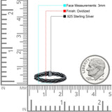 Rope Braid Oxidized Band Solid 925 Sterling Silver Thumb Ring (3mm)