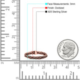 Rope Braid Oxidized Band Solid 925 Sterling Silver Thumb Ring (3mm)