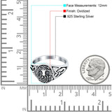 tree of life 925 sterling silver oxidized