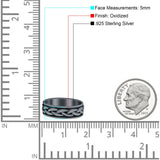 Braid Ring Oxidized Band Solid 925 Sterling Silver Thumb Ring (5mm)