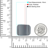 Signet Classical Simple Plain Band High Polished Solid 925 Sterling Silver Mens Ring (16mm)