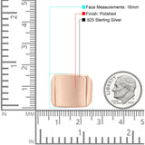 Signet Classical Simple Plain Band High Polished Solid 925 Sterling Silver Mens Ring (16mm)