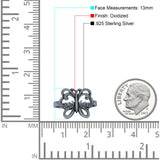 Butterfly Ring Oxidized Band Solid 925 Sterling Silver Thumb Ring (13mm)