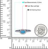 Halo Oval Petite Dainty Thumb Ring Round Simulated CZ Statement Fashion Ring Solid 925 Sterling Silver