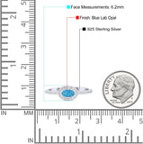 Halo Oval Petite Dainty Thumb Ring Round Simulated CZ Statement Fashion Ring Solid 925 Sterling Silver