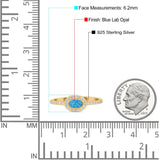 Halo Oval Petite Dainty Thumb Ring Round Simulated CZ Statement Fashion Ring Solid 925 Sterling Silver