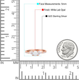 Petite Dainty Thumb Ring Round Lab Created Statement Fashion Ring Solid 925 Sterling Silver