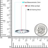 Petite Dainty Three Stone Thumb Ring Round Statement Fashion Ring Solid 925 Sterling Silver