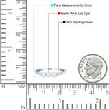 Petite Dainty Three Stone Thumb Ring Round Statement Fashion Ring Solid 925 Sterling Silver