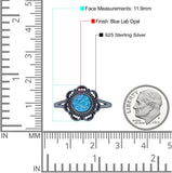 Flower Thumb Ring Round Statement Fashion Oxidized Band Solid 925 Sterling Silver