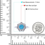 Flower Thumb Ring Round Statement Fashion Oxidized Band Solid 925 Sterling Silver