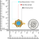 Flower Thumb Ring Round Statement Fashion Oxidized Band Solid 925 Sterling Silver