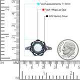 Flower Thumb Ring Round Statement Fashion Oxidized Band Solid 925 Sterling Silver