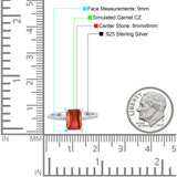 Emerald Cut Art Deco Wedding Ring Simulated Cubic Zirconia 925 Sterling Silver