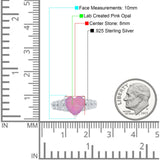 Art Deco Heart Wedding Engagement Bridal Ring Simulated Cubic Zirconia 925 Sterling Silver