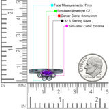 Marquise Art Deco Bridal Wedding Engagement Ring Simulated Cubic Zirconia 925 Sterling Silver