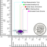 Marquise Art Deco Bridal Wedding Engagement Ring Simulated Cubic Zirconia 925 Sterling Silver