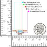 Marquise Art Deco Bridal Wedding Engagement Ring Simulated Cubic Zirconia 925 Sterling Silver