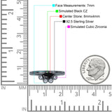 Marquise Art Deco Bridal Wedding Engagement Ring Simulated Cubic Zirconia 925 Sterling Silver