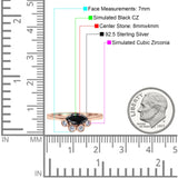 Marquise Art Deco Bridal Wedding Engagement Ring Simulated Cubic Zirconia 925 Sterling Silver