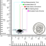 Marquise Art Deco Bridal Wedding Engagement Ring Simulated Cubic Zirconia 925 Sterling Silver