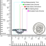 Marquise Art Deco Bridal Wedding Engagement Ring Simulated Cubic Zirconia 925 Sterling Silver