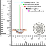 Marquise Art Deco Bridal Wedding Engagement Ring Simulated Cubic Zirconia 925 Sterling Silver