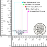 Marquise Art Deco Bridal Wedding Engagement Ring Simulated Cubic Zirconia 925 Sterling Silver