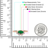 Marquise Art Deco Bridal Wedding Engagement Ring Simulated Cubic Zirconia 925 Sterling Silver