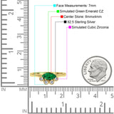 Marquise Art Deco Bridal Wedding Engagement Ring Simulated Cubic Zirconia 925 Sterling Silver