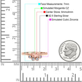 Marquise Art Deco Bridal Wedding Engagement Ring Simulated Cubic Zirconia 925 Sterling Silver