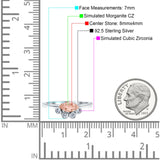 Marquise Art Deco Bridal Wedding Engagement Ring Simulated Cubic Zirconia 925 Sterling Silver