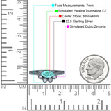 Marquise Art Deco Bridal Wedding Engagement Ring Simulated Cubic Zirconia 925 Sterling Silver