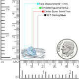 Weave Teardrop Pear Twist Infinity Shank Art Deco Wedding Bridal Piece Ring Simulated Cubic Zirconia 925 Sterling Silver