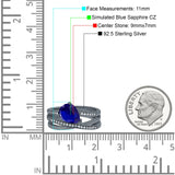 Weave Teardrop Pear Twist Infinity Shank Art Deco Wedding Bridal Piece Ring Simulated Cubic Zirconia 925 Sterling Silver