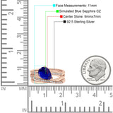 Weave Teardrop Pear Twist Infinity Shank Art Deco Wedding Bridal Piece Ring Simulated Cubic Zirconia 925 Sterling Silver