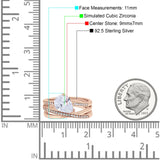 Weave Teardrop Pear Twist Infinity Shank Art Deco Wedding Bridal Piece Ring Simulated Cubic Zirconia 925 Sterling Silver