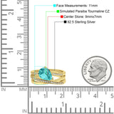 Weave Teardrop Pear Twist Infinity Shank Art Deco Wedding Bridal Piece Ring Simulated Cubic Zirconia 925 Sterling Silver