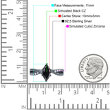 Marquise Art Deco Infinity Wedding Engagement Ring Simulated Cubic Zirconia 925 Sterling Silver