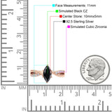 Marquise Art Deco Infinity Wedding Engagement Ring Simulated Cubic Zirconia 925 Sterling Silver