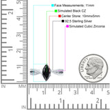 Marquise Art Deco Infinity Wedding Engagement Ring Simulated Cubic Zirconia 925 Sterling Silver