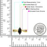 Marquise Art Deco Infinity Wedding Engagement Ring Simulated Cubic Zirconia 925 Sterling Silver