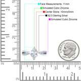 Marquise Art Deco Infinity Wedding Engagement Ring Simulated Cubic Zirconia 925 Sterling Silver