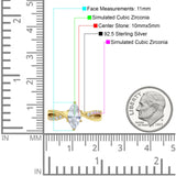 Marquise Art Deco Infinity Wedding Engagement Ring Simulated Cubic Zirconia 925 Sterling Silver