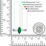 Marquise Art Deco Infinity Wedding Engagement Ring Simulated Cubic Zirconia 925 Sterling Silver