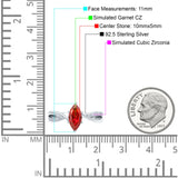 Marquise Art Deco Infinity Wedding Engagement Ring Simulated Cubic Zirconia 925 Sterling Silver