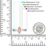 Marquise Art Deco Infinity Wedding Engagement Ring Simulated Cubic Zirconia 925 Sterling Silver